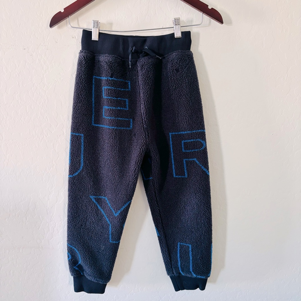 Burberry Edgar Logo Jogger Pants Boys' 8y Navy Elastic Waist Pull On Sweatpants